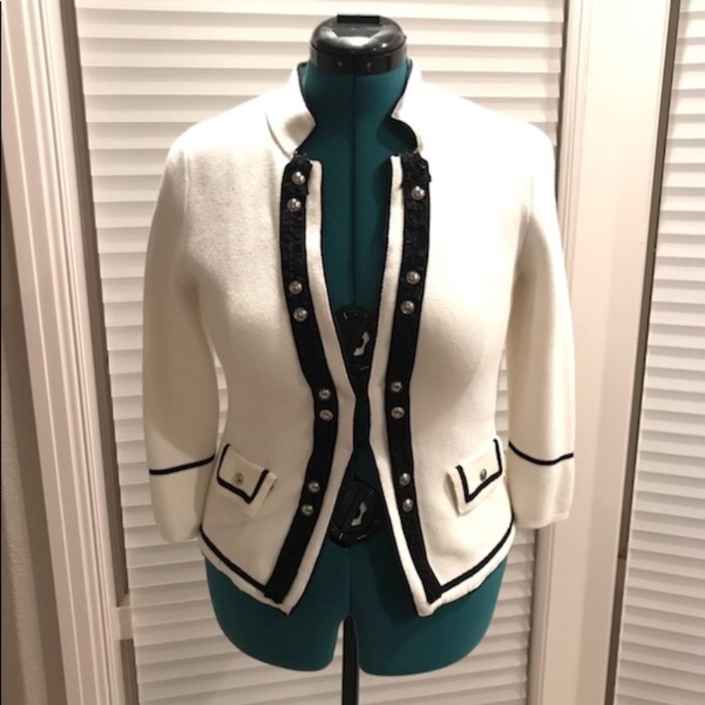 White House Black Market Jacket with black trim